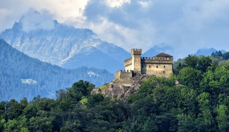 Three Castles of Bellinzona UNESCO World Heritage site in Switzerland